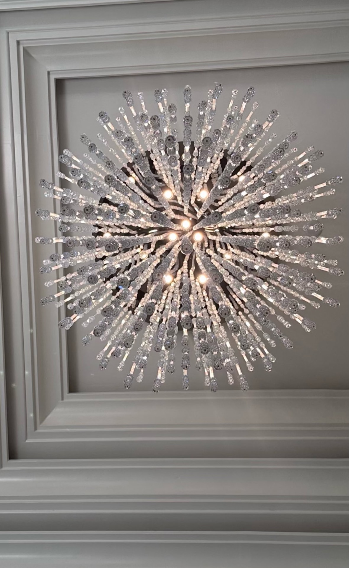 Crystal Starburst Ceiling Fixture
